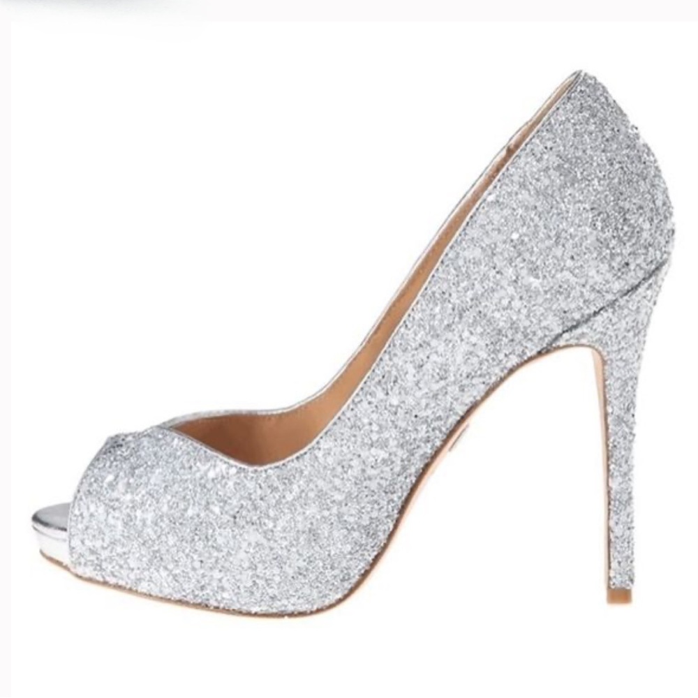Badgley Mischka Original Kassidy Silver Glitter 6.5 - Picture 8 of 13